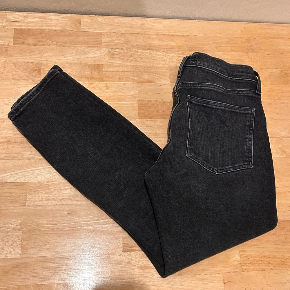 AGOLDE High Rise Slim Straight Jeans – Black, Size 27